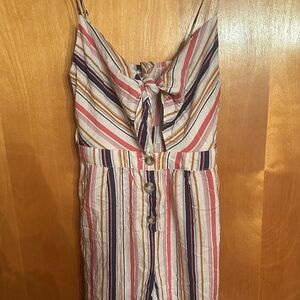 Mimi Chica Multicolor Vertical Stripe Jumpsuit